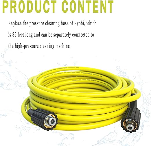 RY31HPH01 Pressure Washer Hose for Ryobi Hose 1/4 in. power washer hose Pressure Washer Hose (Pressure Washer Hose-35ft)