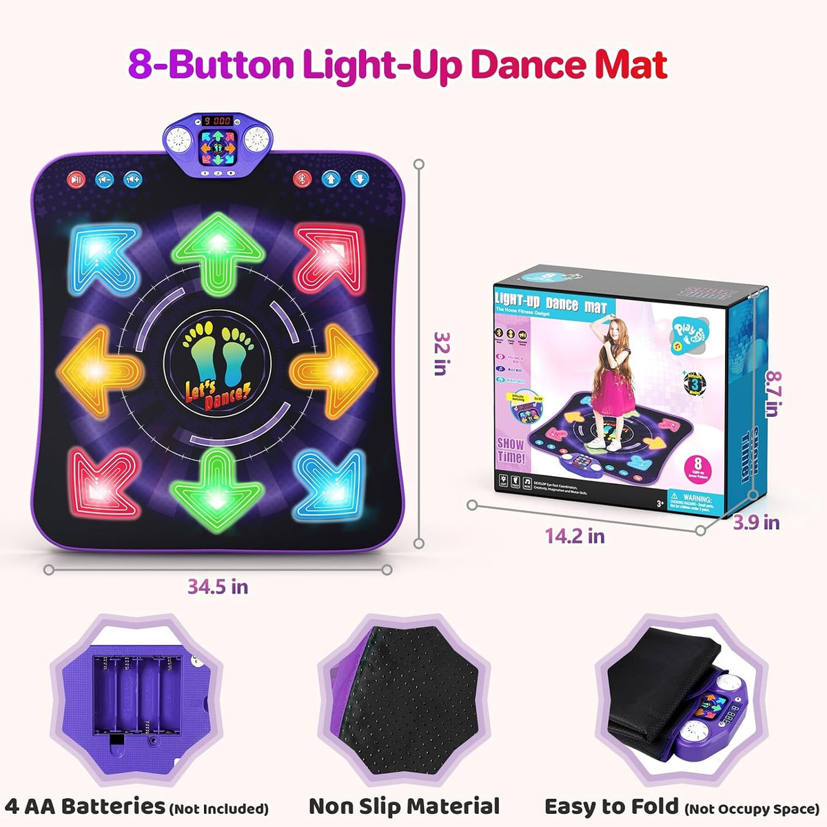 This 8-button dance mat with Bluetooth and 7 game modes is perfect for getting kids active and developing their rhythm and coordination.
