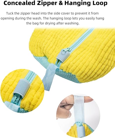 Reusable Shoe Washing Machine Bag 2 Pack, Versatile Laundry Shoe Bag for Washer and Dryer