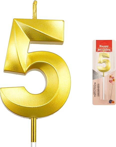 5 Candle, Number 5 Candle, 5 Birthday Candle, Number 5 Birthday Candle, 5 Candle for Cake, 5th Birthday Candle, 5 Cake Topper, Birthday Candle 5, Birthday Candles, Number Candles, Birthday Candle