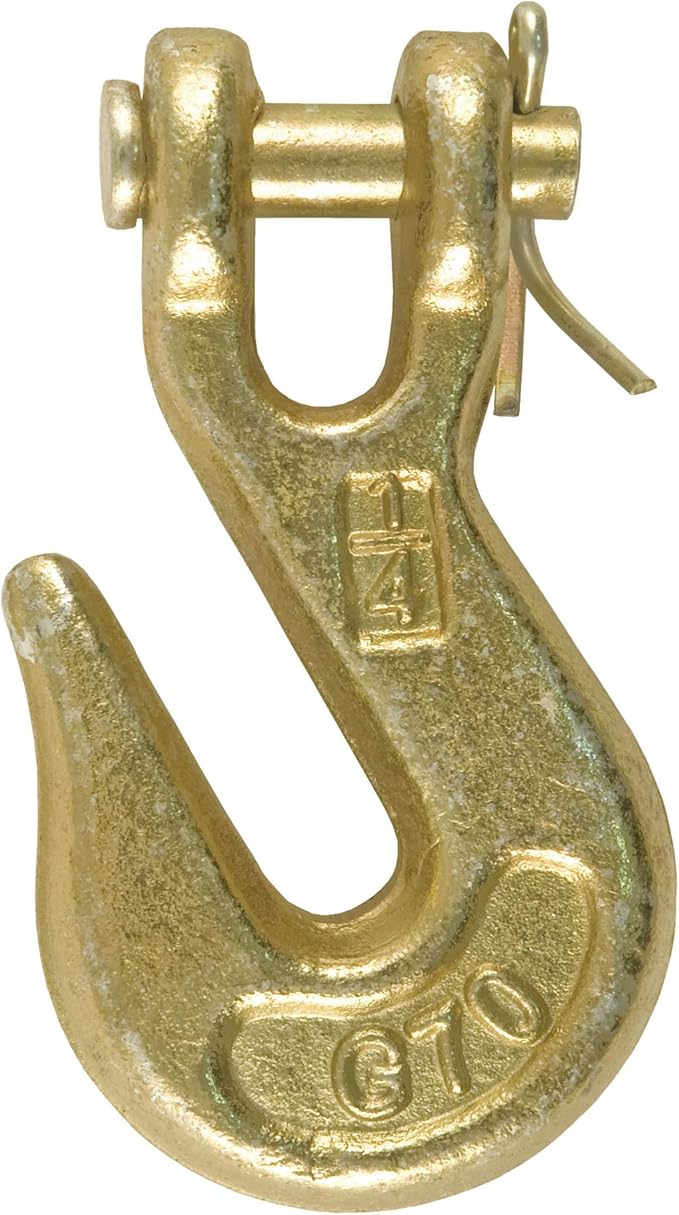 CURT 81502 1/4-Inch Forged Steel Clevis Grab Hook, 3,150 lbs. Work Load, 3/8-In Pin
