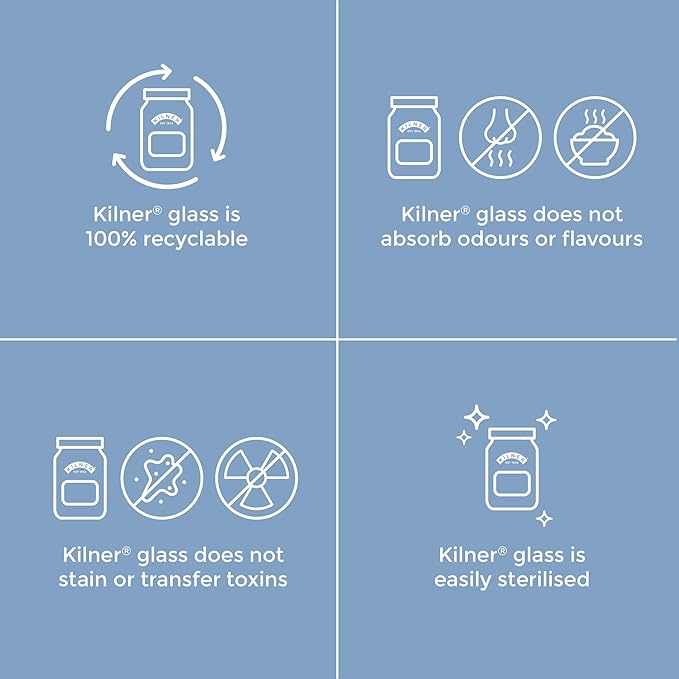 Kilner Preserve Screw Bands 7.2 cm (Pack of 6) Replacement Tin Screw Bands Preserve Jars Airtight and Leak Proof
