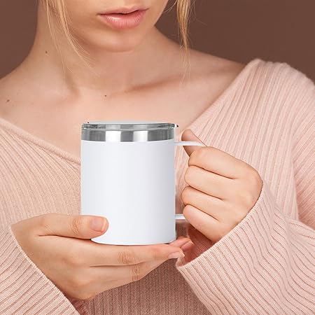 Insulated Travel Mug With Handle Coffee Cup with Lid Handle Travel Insulated Mug Water Cups Insulated Water Bottle Car Coffee Mug for Drink Coffee Hot Iced