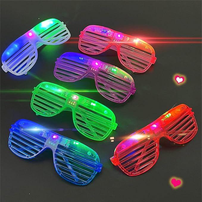10Pcs/pack LED Shutter Glasses LED Glowing Sunglasses For Adults Teens Kids Party Birthday Decoration