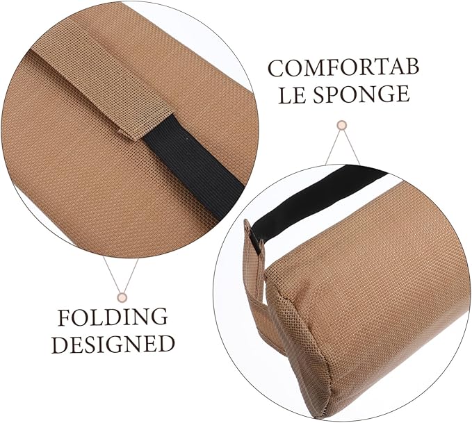 VANZACK Beach Chair Pillow Beach Chair Accessories Beach Chairs Recliner Lounge Head Resting Pillows Beach Chair Headrest Leisure Chair Headrests Head Pillow Sponge Light Brown