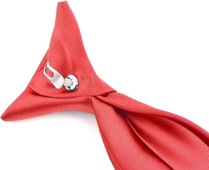 Moda Di Raza Pretied Banded Clip On Ties for Men and Young Men, Made of Woven Microfiber Fabric Tie Clip for Kid and Adult