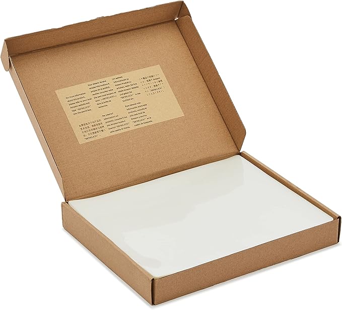 Basics Clear Thermal Laminating Plastic Paper Laminator Sheets, 9 x 11.5-Inch, 200-Pack, 3mil