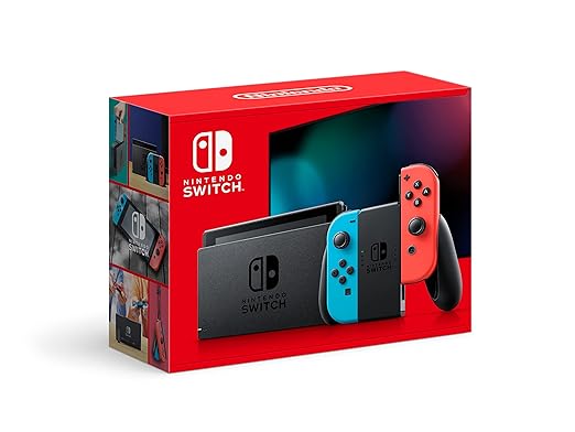 Nintendo SwitchTM with Neon Blue and Neon Red JoyConTM (Renewed)