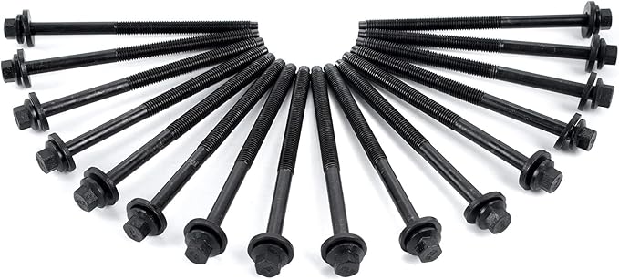 Head Bolt Kit ES72159 Compatible with 1995-2009 for Ford Fusion Escape Contour, for Mazda MPV Tribute, for Mercury Sable Mariner 2.5L 3.0L V6 DURATEC