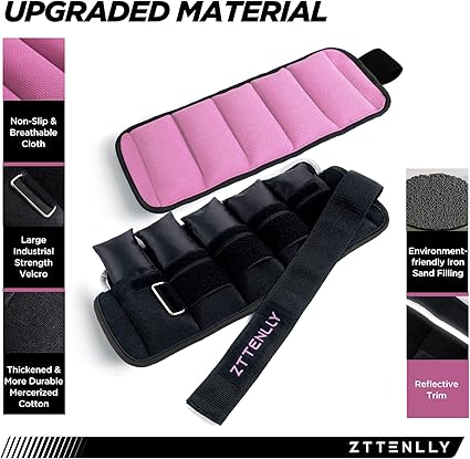 5/10/15/18/20lbs Pair Adjustable Ankle Weights with Carry Bag Sets for Women Men Kids To Running, Walking, Fitness Training, Yoga,
