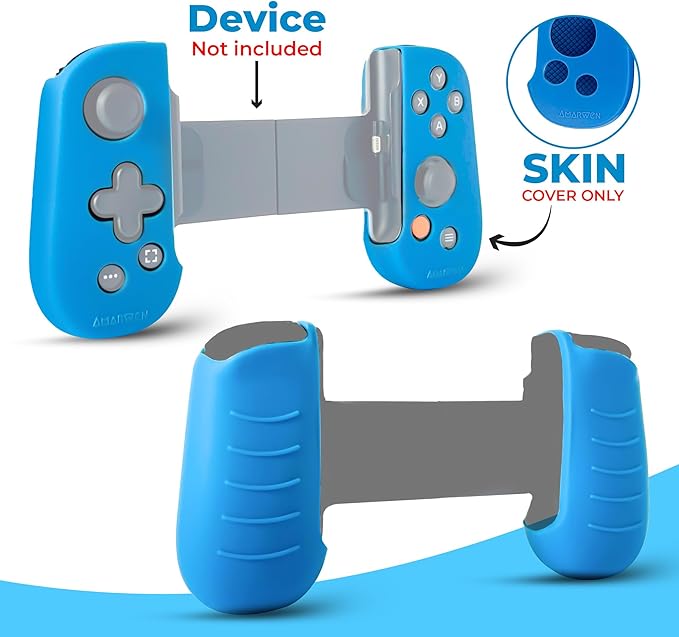 Silicone Grip Case Cover Thumb caps for Backbone One Controller - Ergonomic and Protective Sleeve Skin Shell for an Enhanced Experience, Stronger Hold and Thicker Grip for LIGHTNING VERSION