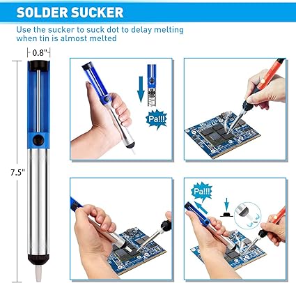 Soldering Iron Kit, 60W Upgraded Soldering Kits Adjustable Temperature Welding Tool Solder Irons Pen with OnOff Switch Use for Electrical Repairs