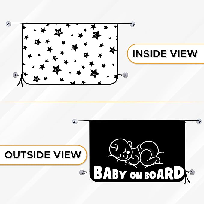EcoNour Magnetic Car Side Window Sun Shade for Baby Sun Shade for Window with Heat, Glare UV Protection Baby Car Window Shades Ensures Privacy Protection 1 Piece (26 x 19 Inches)