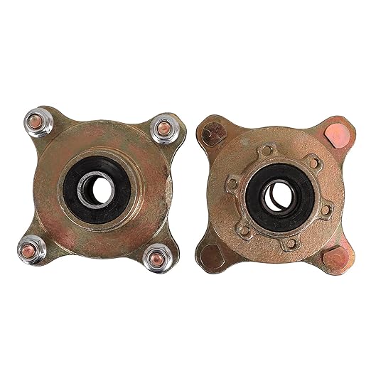 4 Stud Front Disc Brake Wheel Rim Hub with Bearing Assembly Steering Knuckle Spindle for 125cc 150cc Quad Buggy ATV UTV
