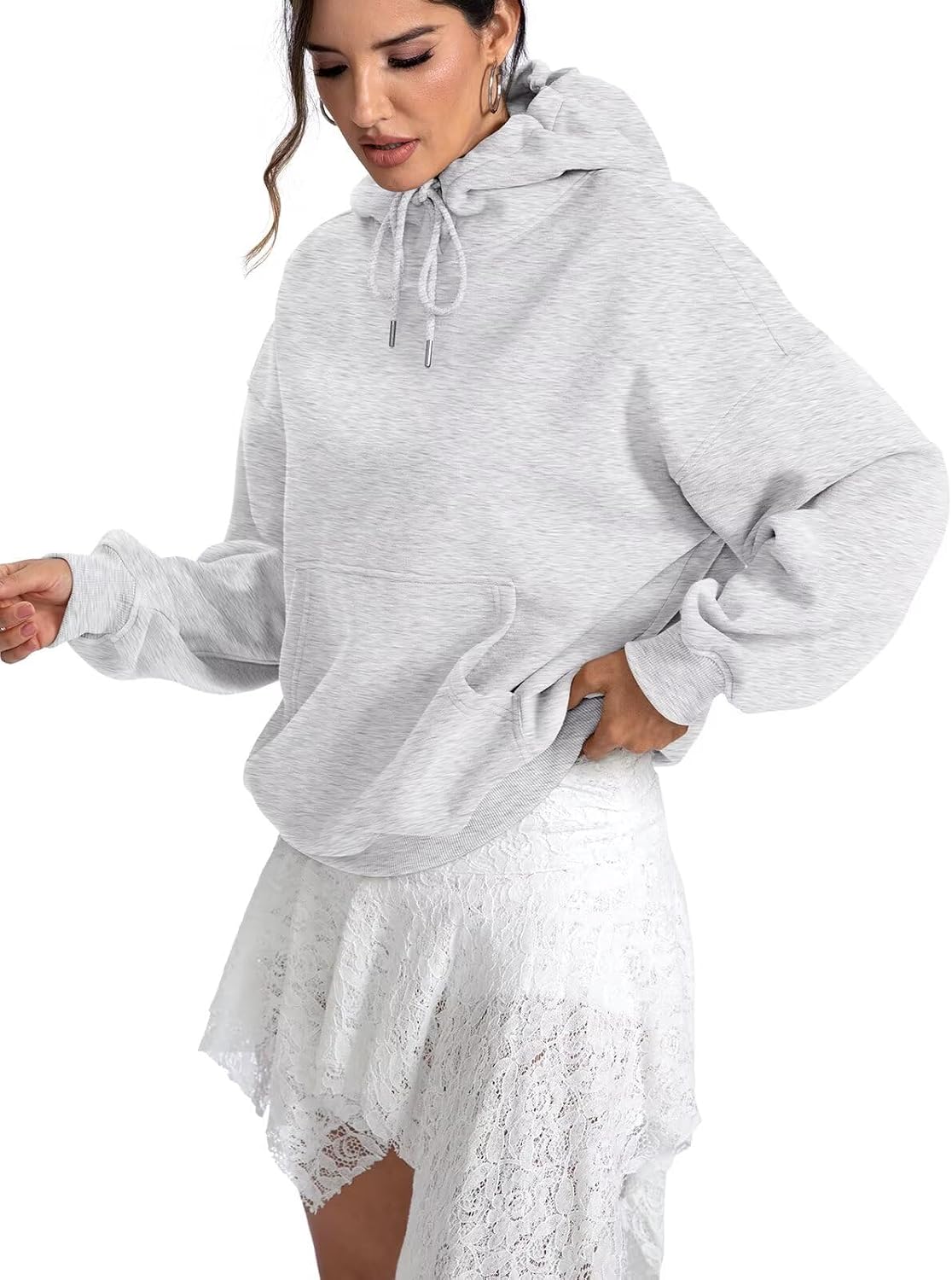 EasyGala Womens Fleece Hoodies with Pocket Oversized Hooded Sweatshirt Trendy Pullover Long Sleeve Top Fall Outfits 2026