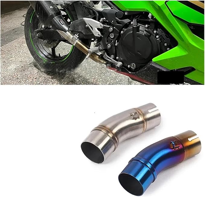 FXDIANZI Be Compatible With Ninja 400 Ninja400 EX400 Z400 2017-2023 Motorcycle Exhaust Pipe Escape Moto Muffler System Mid Link Pipe With 51MM(Type A)