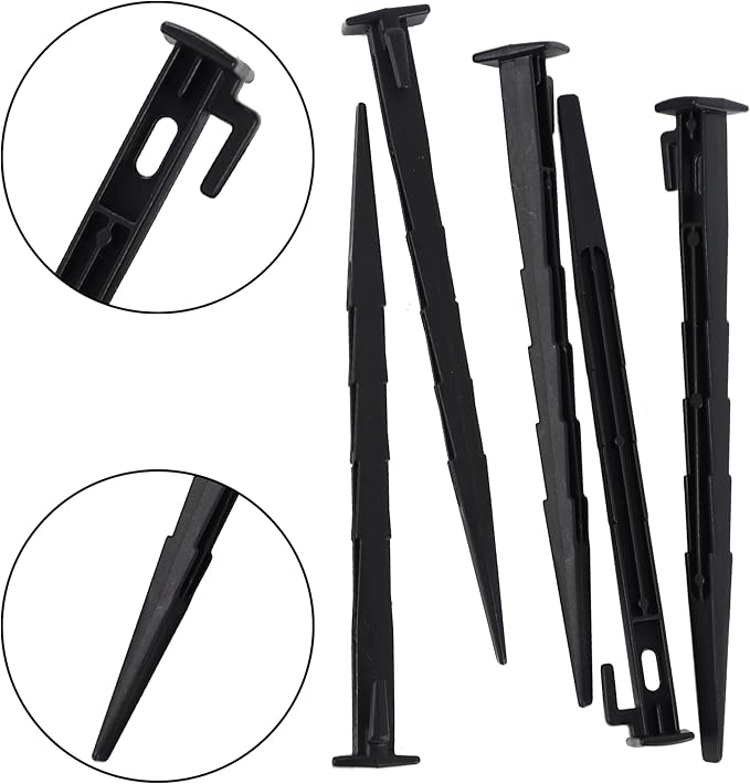 winemana 5 Pcs Plastic Holiday Inflatable Stakes with 6ft Rope, Yard Stakes Inflatable Accessories, Anchoring Kit for Outdoor Christmas Decorations