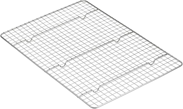 Basics Ceramic Nonstick Baking Sheet Cooling Rack Set, Non-Toxic, Half Sheet Size - 1 Pack, Gray