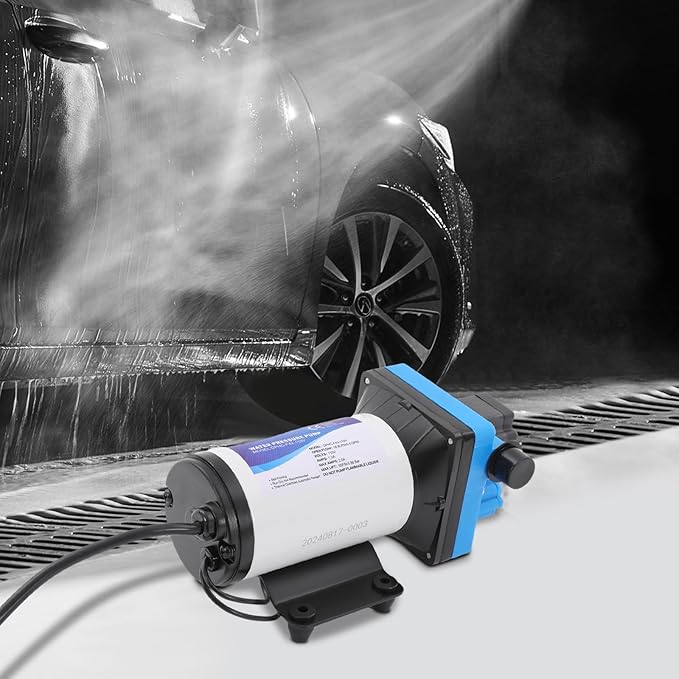 Revolution RV Water Pump, Diaphragm Water Pump with Self-Priming Water Function, 110 V Automatic Diaphragm Pump, 5.0 GPM Electronic Pump for Cleaning Vehicle, Carpet, Ground