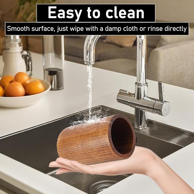 Wooden Utensil Holder, Utensil Holders for Kitchen Counter, Multifunctional Storage Bucket Kitchen Chopsticks Organizer, Wood Cooking Utensil Holder for Countertop, Spoons, Cooking Tools