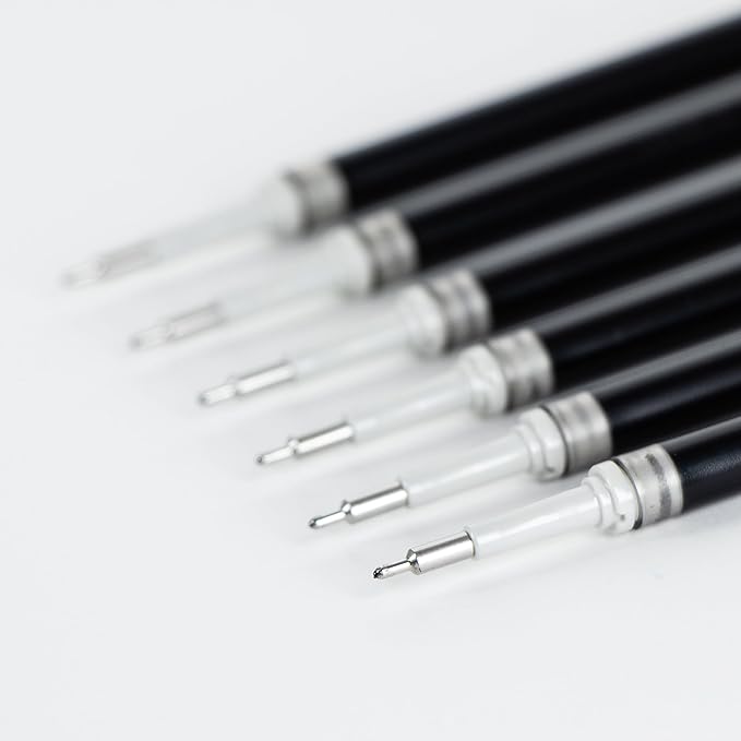 Pentel Refill Ink - for EnerGel Gel Pen, 0.7mm Needle Tip, Fine, Black Ink, Pack of 6 Refills (LRN7-6A)