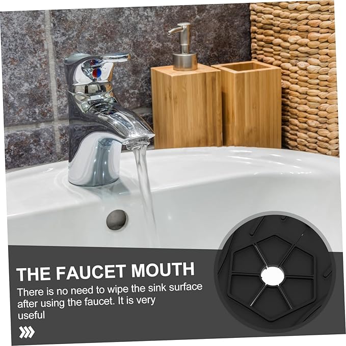 Faucet Splash Pad Silicone Mat Silicone Faucet Mat Sink Mat Faucet Absorbent Mat Reusable Faucet Absorbent Cushion Kitchen Supply Faucet Anti-splash Cushion Water Faucet Mat
