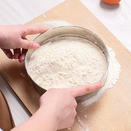uxcell Stainless Steel Flour Sifter, 6Inch 50 Mesh Round Sifter Flour Sieve Mini Fine Mesh for Baking Cake Bread, White