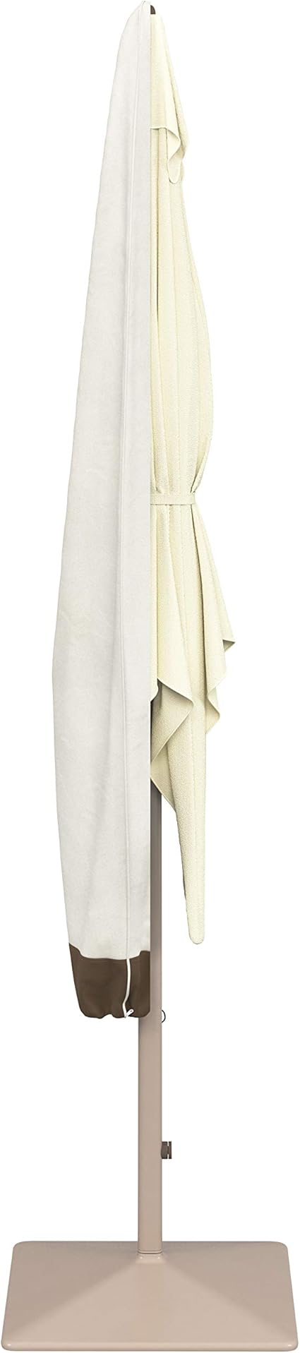 Basics Outdoor Patio Umbrella Cover, Waterproof, Anti-UV, Durable, BeigeWhite, 7" x 23" x 76"