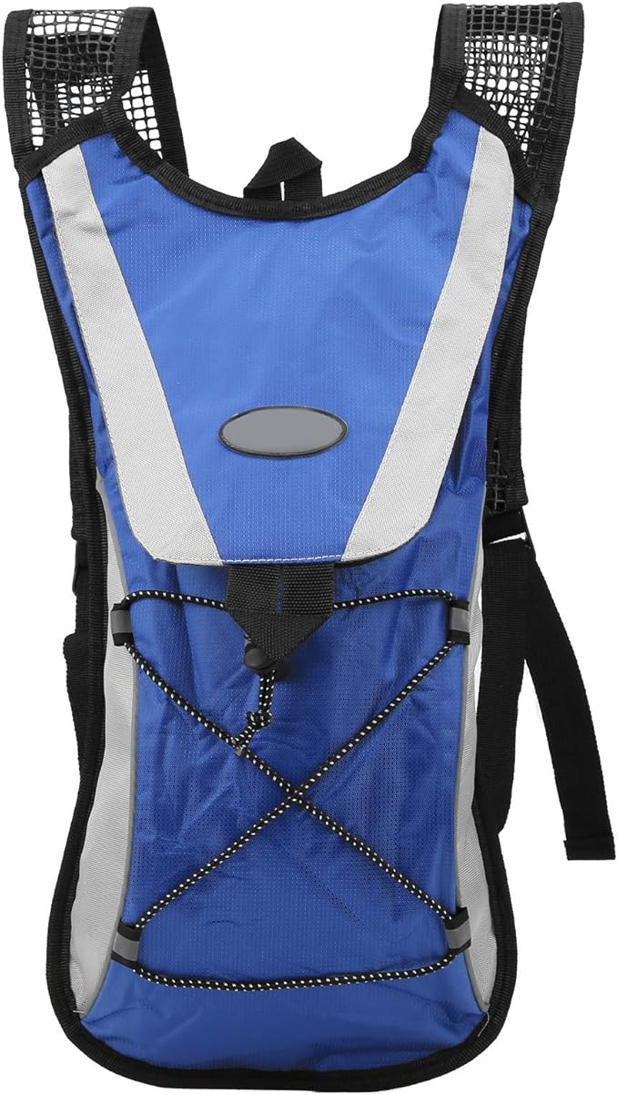 Cycling Backpack, Running Backpack Backpack 2L Blue Non Woven Fabric Polyester Portable Sports Hydration Bag with Grid Design for Cycling Sports