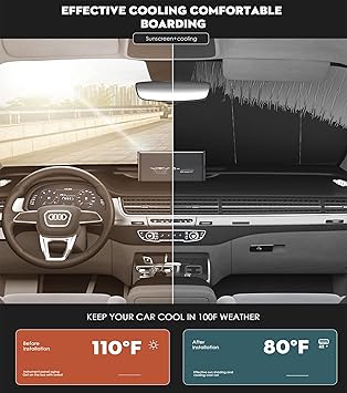 Car Windshield Sun Shade fits 2006-2009 Hummer H3,Car Window Shades-Safeguard