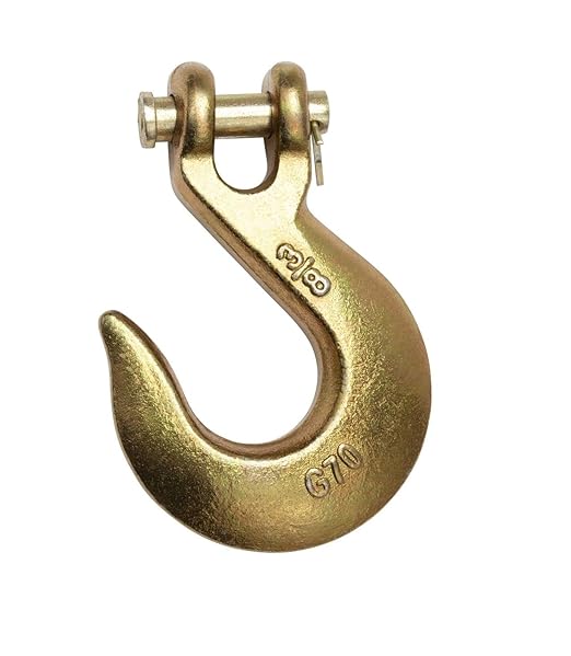 Mytee Products 3/8" Clevis Slip Hook - 6,600 LBS WLL Heavy Duty Grade 70 Tow Chain Hook for Truck Trailer Tie Down