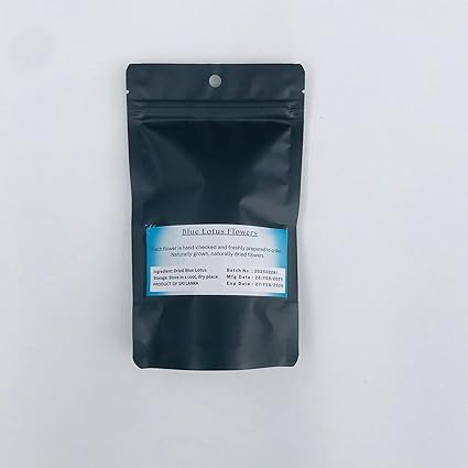 Ceylon Soul Blue Lotus Flowers, Dried Loose Leaf Whole Flowers for Herbal Tea 1oz