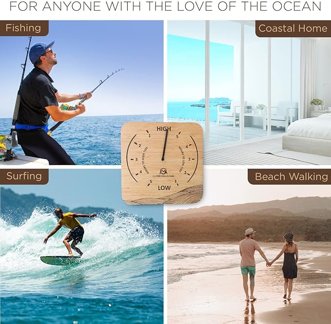 Tide Clock - Nautical Clock - Tidal Clock - Tide Clock High Tide Low Tide and Wall Tide Clock