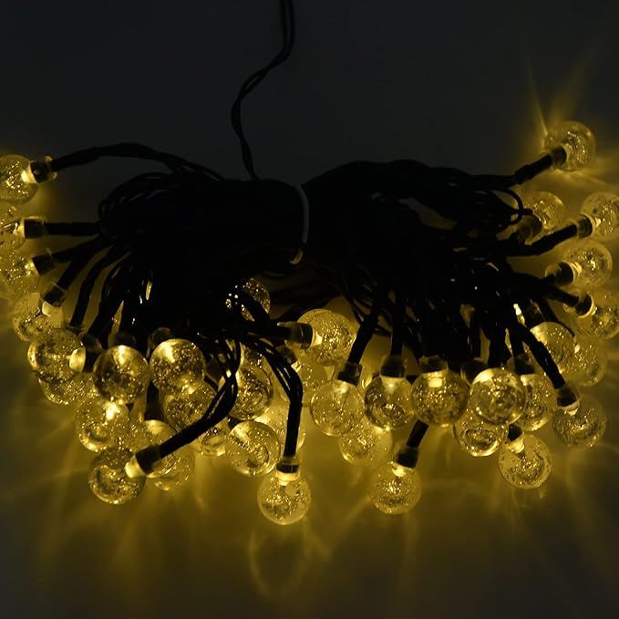 TREETDOBV 9.5m LED Outdoor String Lights, with 50 Shatterproof Bulbs, 8 Lighting Modes String Lamp,Waterproof Connectable Hanging Christmas Lights Garden Wedding Backyard Porch Balcony Party