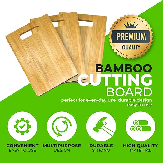 Bamboo Cutting Board | For Customized, Personalized Engraving Purpose | Premium Blank Bamboo Board (Rectangular 12" X 9")