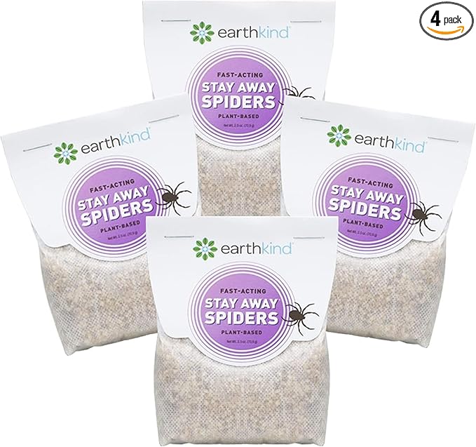 Stay Away Spiders Deterrent Pouches - Indoor Spider Deterrent for Attic, Crawl Space, Window Sill More - with Plant-Based Ingredients Essential Oils - 4-Pack