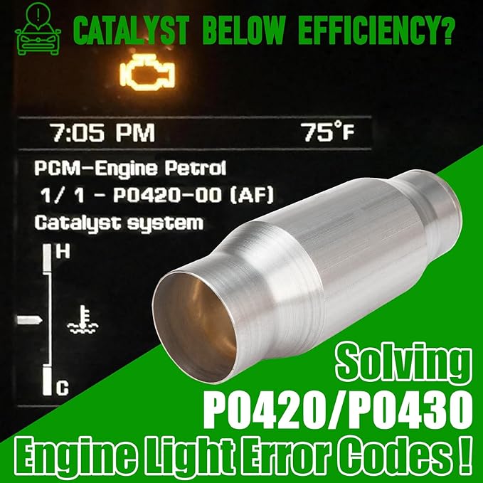 3 Inch Inlet/Outlet Universal High Flow Front Catalytic Converter Direct-Fit(EPA Compliant)