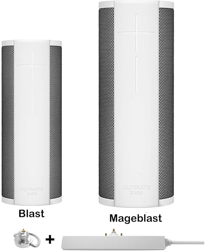 Power Up Charging Dock Compatible with Ultimate Ears UE Boom 3Megaboom 3BlastMegablast(Wall Charger and 5 Feet Cable Included) White(Not for Boom4Megeboom 4)