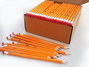 S E TEACHER'S EDITION Woodcased 2 Pencils, Pre-sharpened, 2 HB Lead Bulk Box Pencil, Pencils No. 2, Yellow Pencils with Erasers, 200 Count