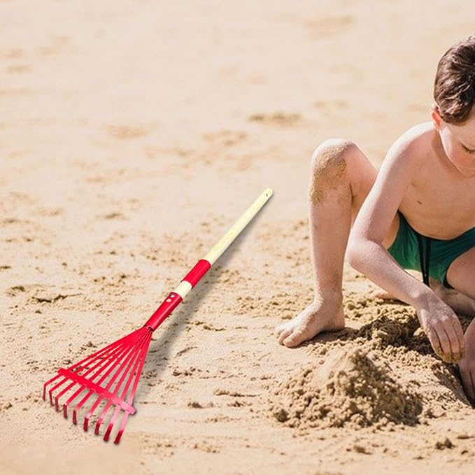 Children's Gardening Set with Wooden Tools for and Learning, Leaf rake