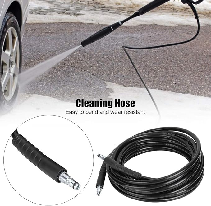 Zerone Replacement Water Hose,Karcher K4 Pressure Washer Steel Wire Braid High Pressure Washer Water Hose Pipe Tube Fit,Karcher K4 Pressure Washer for Karcher K2 K3 K4 K5 K Series(10M,