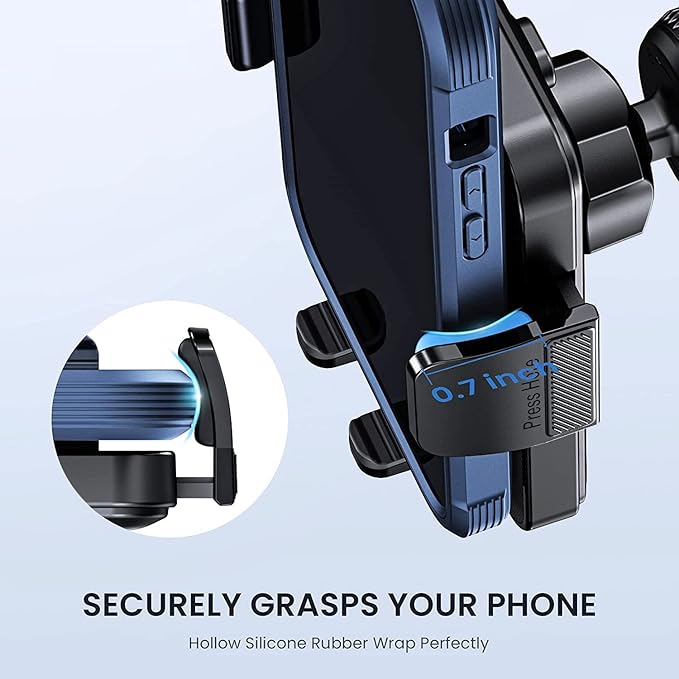 Car Vent Phone Mount for Car Military-Grade Hook Clip Phone Stand for Car Thick Cases Friendly Air Vent Clip Cell Phone Holder for Smartphone, iPhone, Automobile Cradles Universal