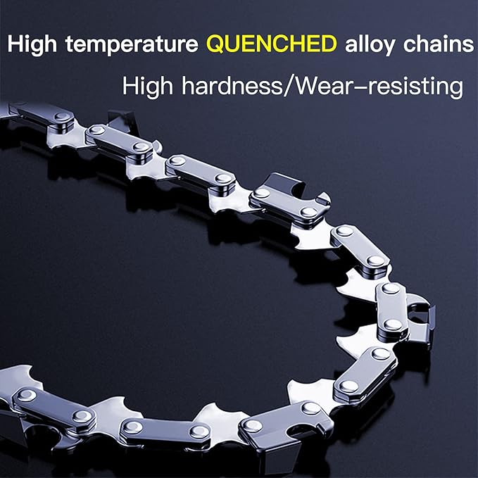 5 Pieces 6 Inch Mini Chainsaw Chain with Replacement Saw Chain Bar, 6 Inch Replacement Chains for Portable Mini Chainsaw, Guide Saw Chain for Wood Branch Cutting Mini Chainsaws (37 Drive Links)