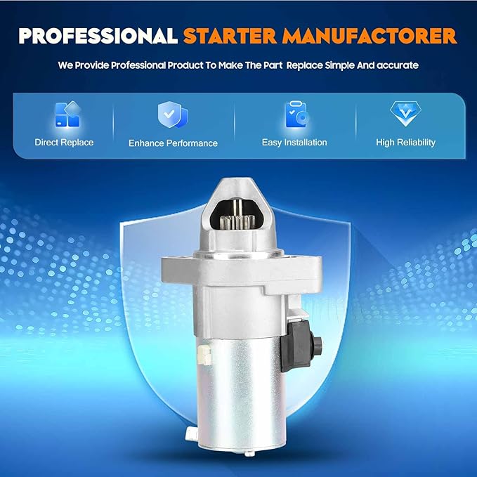Starter Compatible with Acura RSX 2L 2002 2003 2004 2005 2006 410-54120R SMU0302 31200-PND-A01 31200-PND-A02 31200-PND-A03 31200-PND-A04