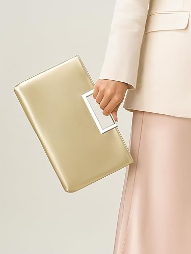 SWEETV Clutch Purses for Women Evening Formal, Fashion PU Leather Purse for Prom, Cocktail, and Wedding,Nina