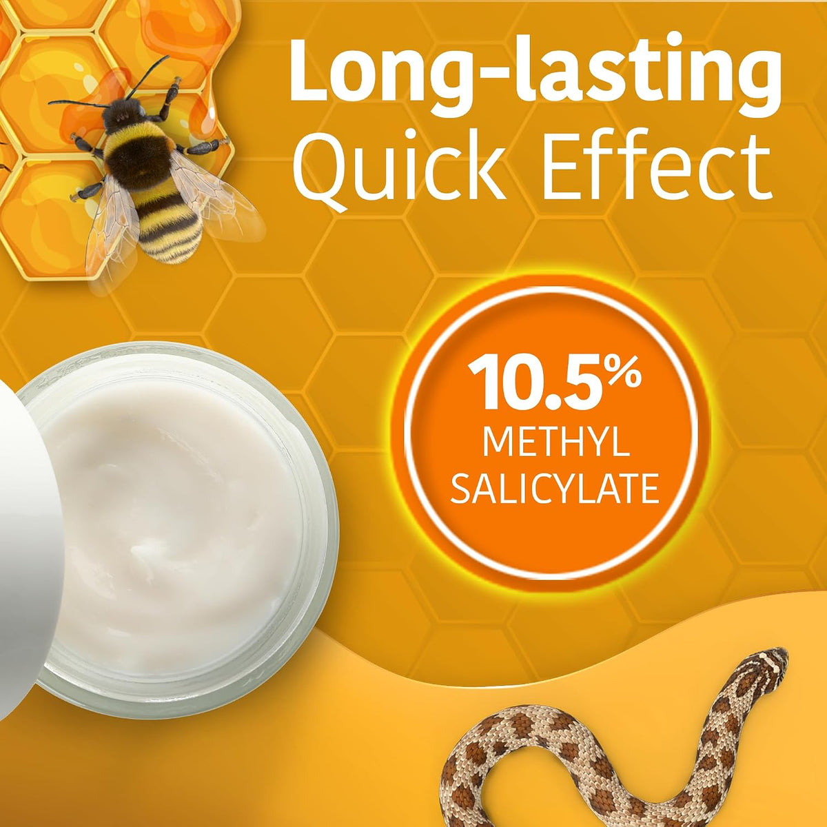 Veneno De Abeja, Aceite Vibora Ointment Analgesic Ointment Topical Pain Relief, Bee Venom Cream Reduce Inflammation Fresh Scent Unguent of 5.29 Oz Jars, (Pack of 1)