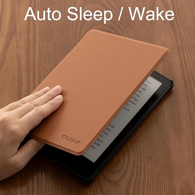 CoBak Case for 7" E-Readers - All New PU Leather Cover with Auto Sleep Wake Feature for E-Readers 2024 Released