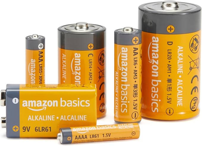 Basics 8-Pack AA Alkaline High-Performance Batteries, 1.5 Volt, 10-Year Shelf Life