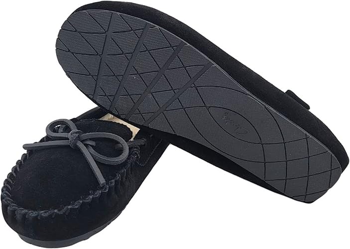 Clarks Womens Suede Moccasin Slippers