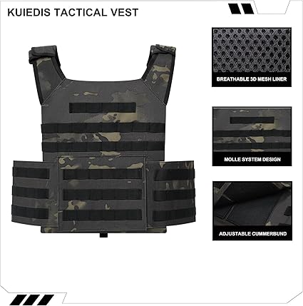 Quick Release Outdoor Tactical Vest Molle Lightweight Airsoft Vest for Adult